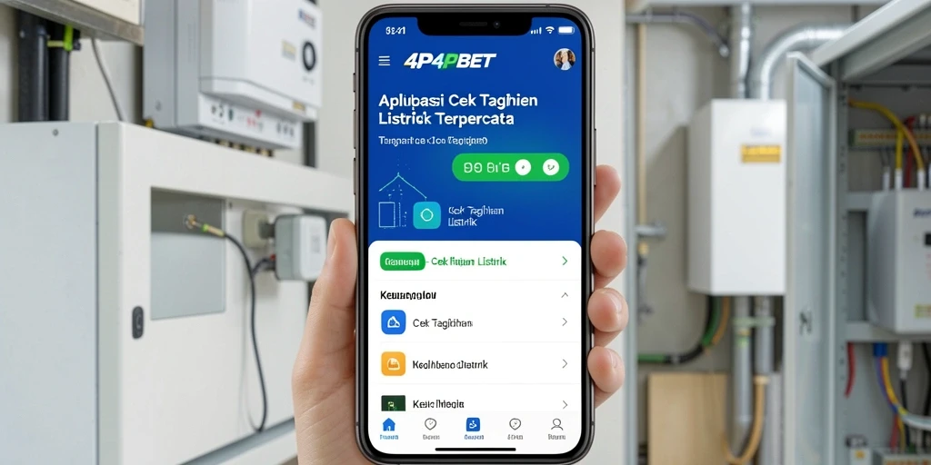 Tampilan antarmuka 4P4PBET untuk cek tagihan listrik yang user-friendly.