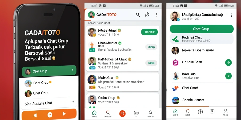 Tampilan antarmuka GADAITOTO yang user-friendly untuk Chat Grup.