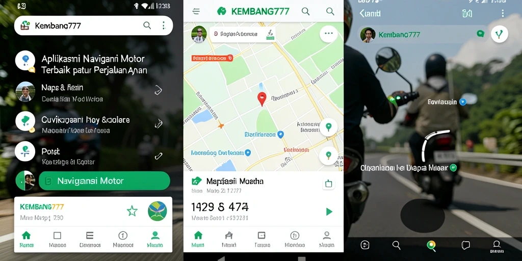 Tampilan antarmuka KEMBANG777 yang mudah dinavigasi untuk pengendara motor.