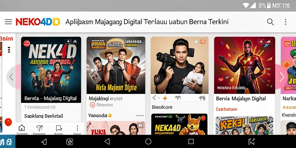 Tampilan antarmuka aplikasi NEKO4D yang menarik dan informatif.