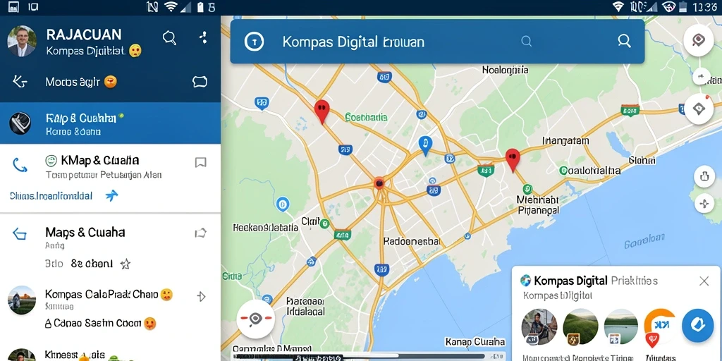 Tampilan antarmuka RAJACUAN yang sederhana dan informatif untuk navigasi.
