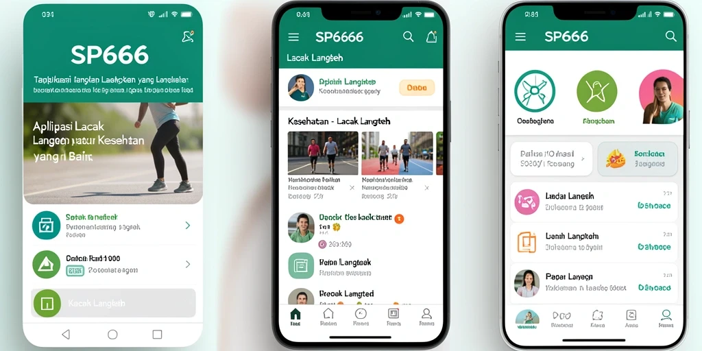 Tampilan antarmuka SP666 dengan fitur pelacakan langkah yang jelas dan informatif.