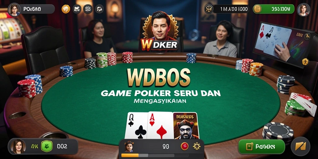 Screenshot utama WDBOS menampilkan antarmuka permainan Poker yang menarik.